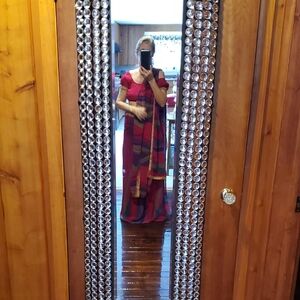 Vibrant Multicolor Off-Shoulder Dress